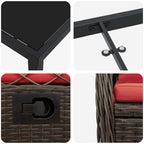 Garten Essgruppe 5 pcs Braun Poly-Rattan