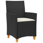 Garten Essgruppe 5 pcs Schwarz Poly-Rattan