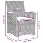 Garten Essgruppe 7 pcs Beige Poly-Rattan
