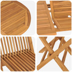 Garten Essgruppe 5 pcs Braun Massivholz Teak