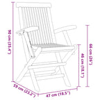 Garten Essgruppe 5 pcs Braun Massivholz Teak