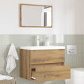 Badezimmermöbel-Set 2 pcs Artisan-Eiche Sperrholz und Metall