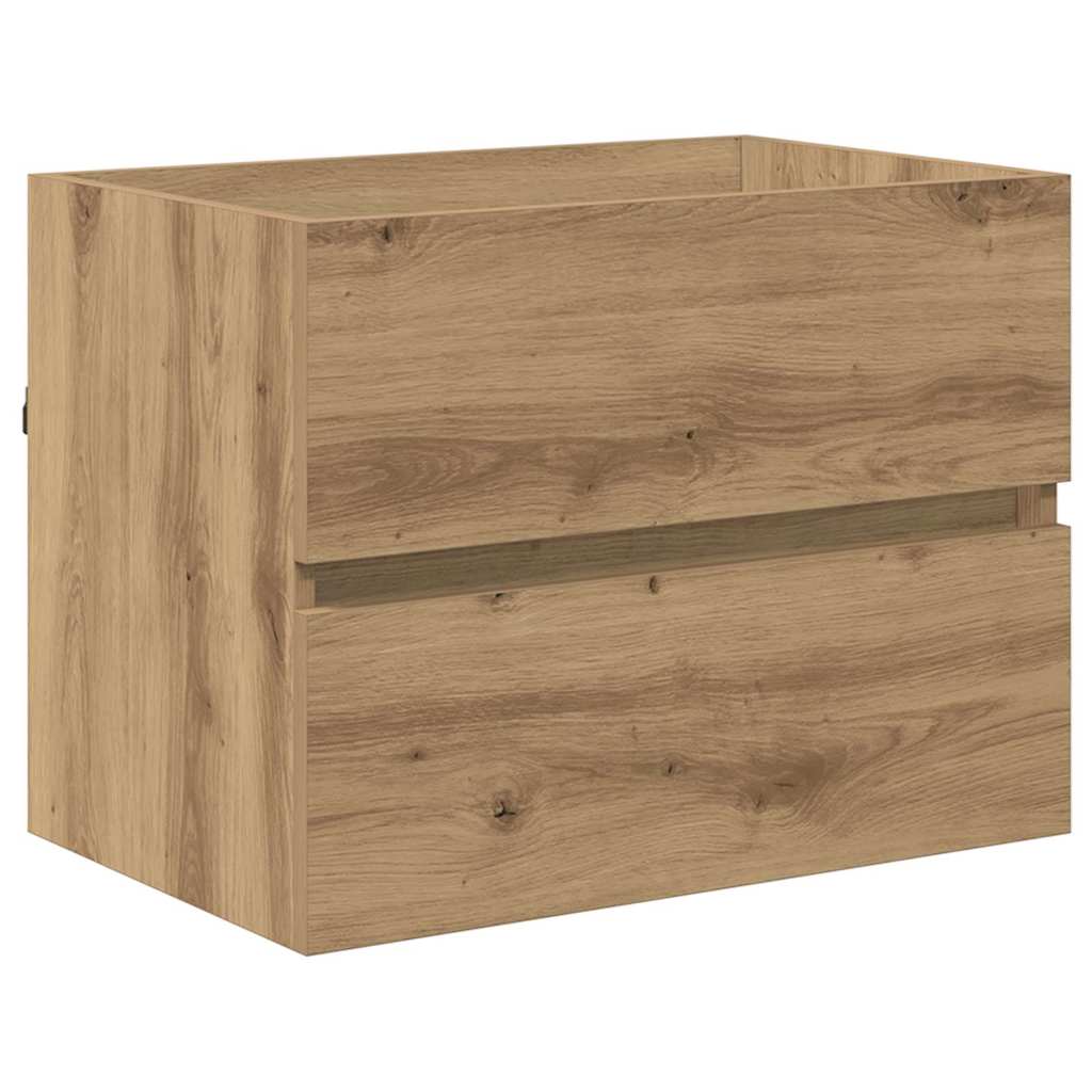 Badezimmermöbel-Set 2 pcs Artisan-Eiche Sperrholz und Metall