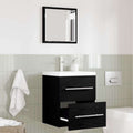 Badezimmermöbel-Set mit Schubladen Schwarz 41 x 38,5 x 48 cm