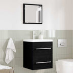 Badezimmermöbel-Set mit Schubladen Schwarz 41 x 38,5 x 48 cm