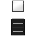 Badezimmermöbel-Set mit Schubladen Schwarz 41 x 38,5 x 48 cm