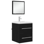 Badezimmermöbel-Set mit Schubladen Schwarz 41 x 38,5 x 48 cm