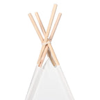 Teepee Zelt Weiß 120 x 120 x 150 cm Stoff und Plastik