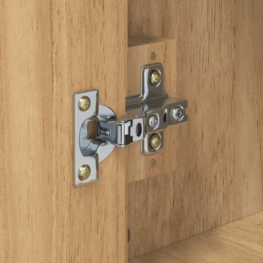 Bad hoher Schrank mit Regal FLORO Wachsbraun 35 x 30 x 160 cm