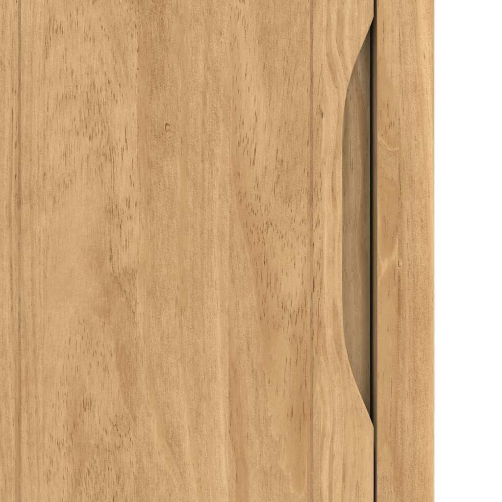 Bad hoher Schrank mit Regal FLORO Wachsbraun 35 x 30 x 160 cm