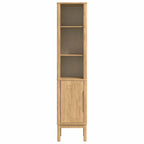 Bad hoher Schrank mit Regal FLORO Wachsbraun 35 x 30 x 160 cm