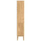 Bad hoher Schrank mit Regal FLORO Wachsbraun 35 x 30 x 160 cm