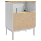 Waschbeckenschrank mit Regal mit Tür FLORO Weiß 60 x 40 x 80 cm