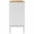 Waschbeckenschrank mit Regal mit Tür FLORO Weiß 60 x 40 x 80 cm