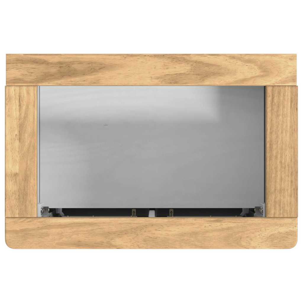 Waschbeckenschrank mit Regal mit Tür FLORO Weiß 60 x 40 x 80 cm