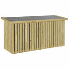 Gartenlagerbox mit Speicher Natur 119 x 44 x 58,5 cm