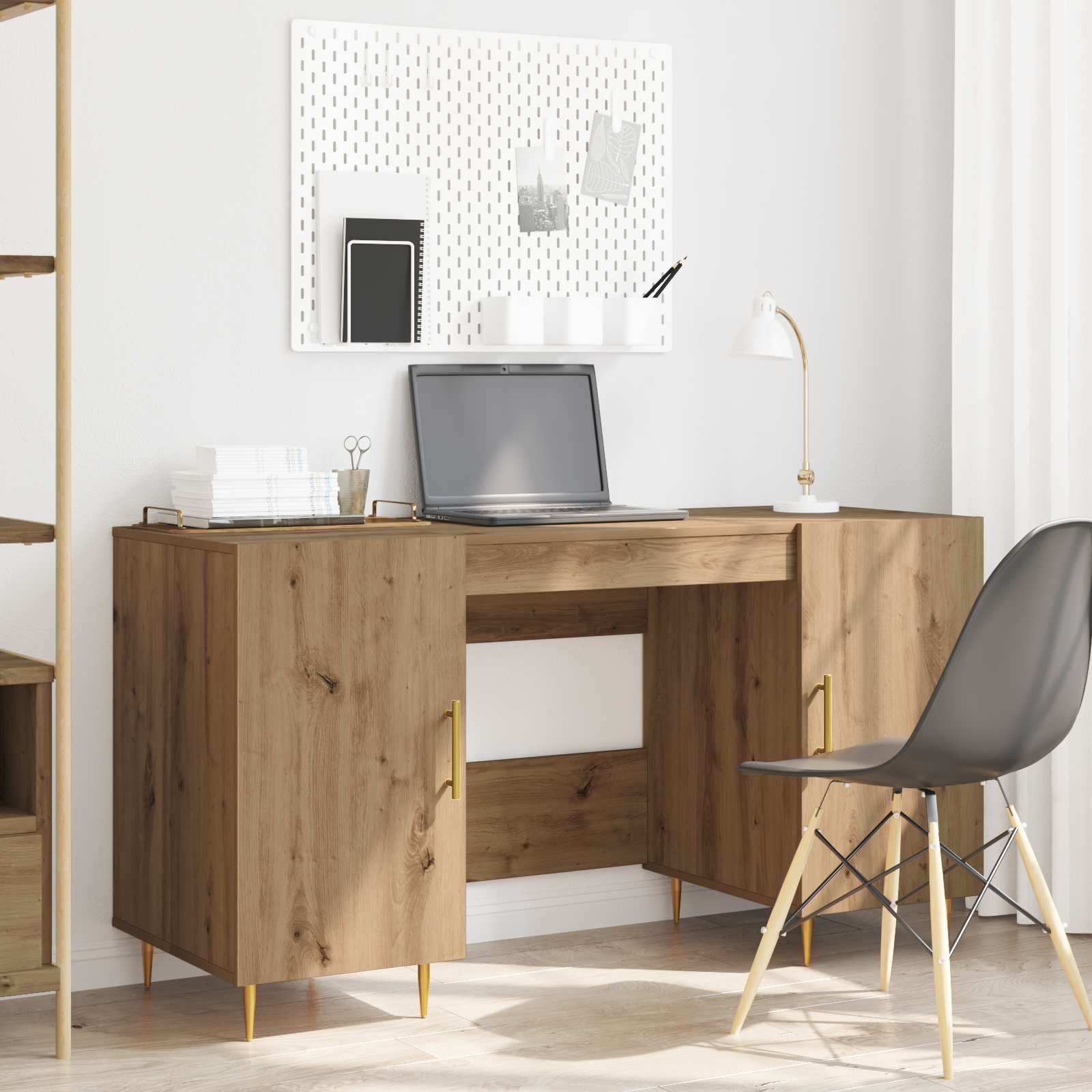 Schreibtisch Artisan-Eiche 140 x 50 x 75 cm Holzwerkstoff