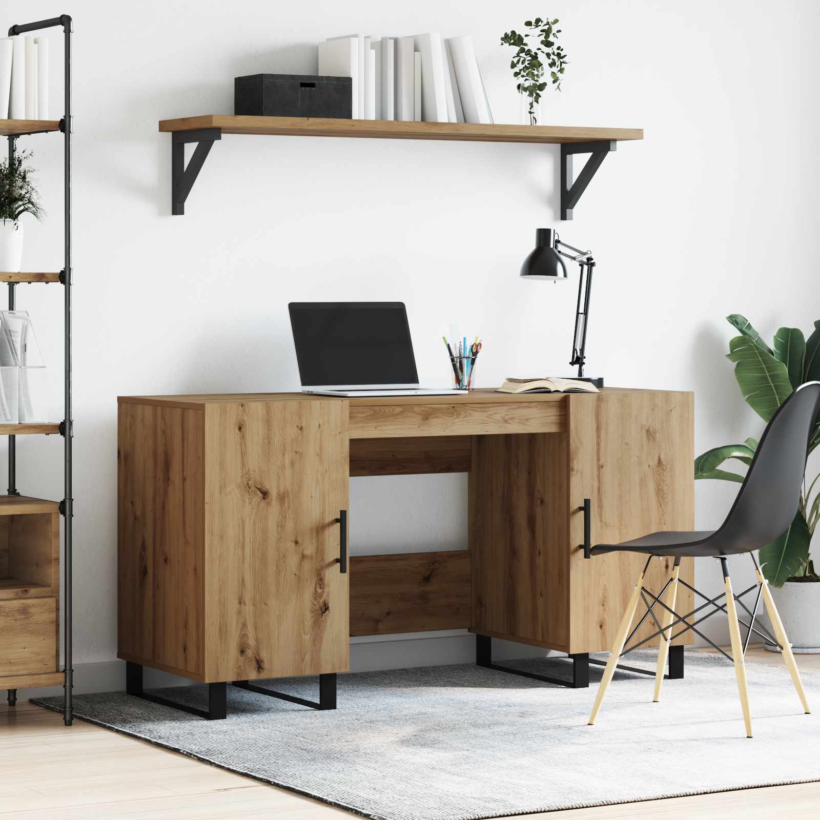 Schreibtisch Artisan-Eiche 140 x 50 x 75 cm Holzwerkstoff