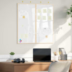 Info-Tafel Weiß 80 x 80 x 1,4 cm Massivholz Kiefer