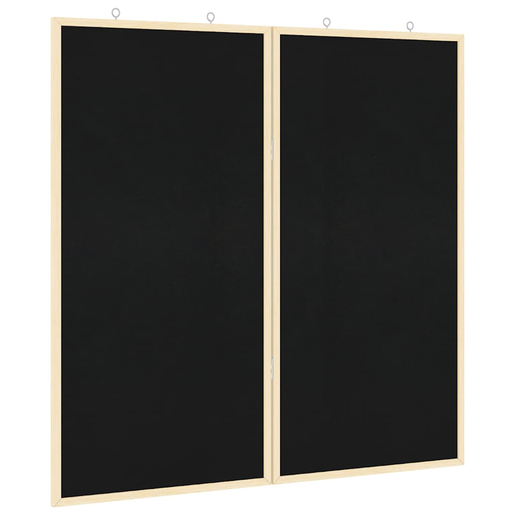 Info-Tafel Schwarz 80 x 80 x 1,4 cm Massivholz Kiefer