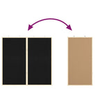 Info-Tafel Schwarz 80 x 80 x 1,4 cm Massivholz Kiefer