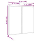 Info-Tafel Schwarz 80 x 80 x 1,4 cm Massivholz Kiefer
