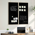 Info-Tafel Schwarz 100 x 100 x 1,4 cm Massivholz Kiefer