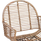 Esszimmerstuhl 2 pcs Rattan und Eisen Natur 57 x 55 x 85 cm