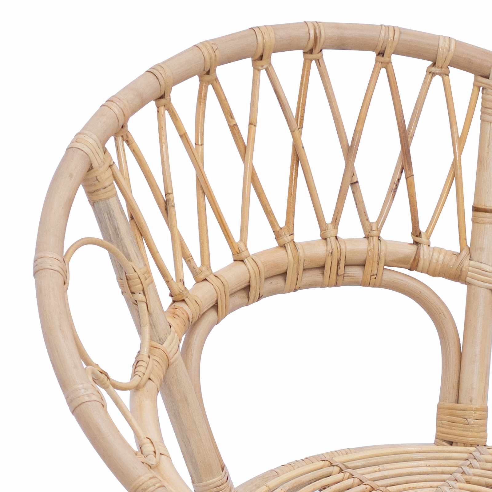 Esszimmerstuhl 2 pcs Rattan und Eisen Natur 54 x 65 x 82 cm