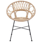 Esszimmerstuhl 2 pcs Rattan und Eisen Natur 54 x 65 x 82 cm