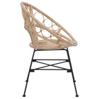 Esszimmerstuhl 2 pcs Rattan und Eisen Natur 54 x 65 x 82 cm