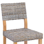 Esszimmerstuhl 2 pcs Kubu Rattan Kubu Grau 46 x 55 x 84 cm