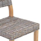 Esszimmerstuhl 2 pcs Kubu Rattan Kubu Grau 46 x 55 x 84 cm