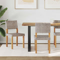 Esszimmerstuhl 2 pcs Kubu Rattan Kubu Grau 46 x 55 x 84 cm