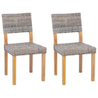 Esszimmerstuhl 2 pcs Kubu Rattan Kubu Grau 46 x 55 x 84 cm