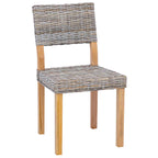 Esszimmerstuhl 2 pcs Kubu Rattan Kubu Grau 46 x 55 x 84 cm