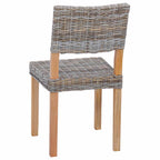 Esszimmerstuhl 2 pcs Kubu Rattan Kubu Grau 46 x 55 x 84 cm