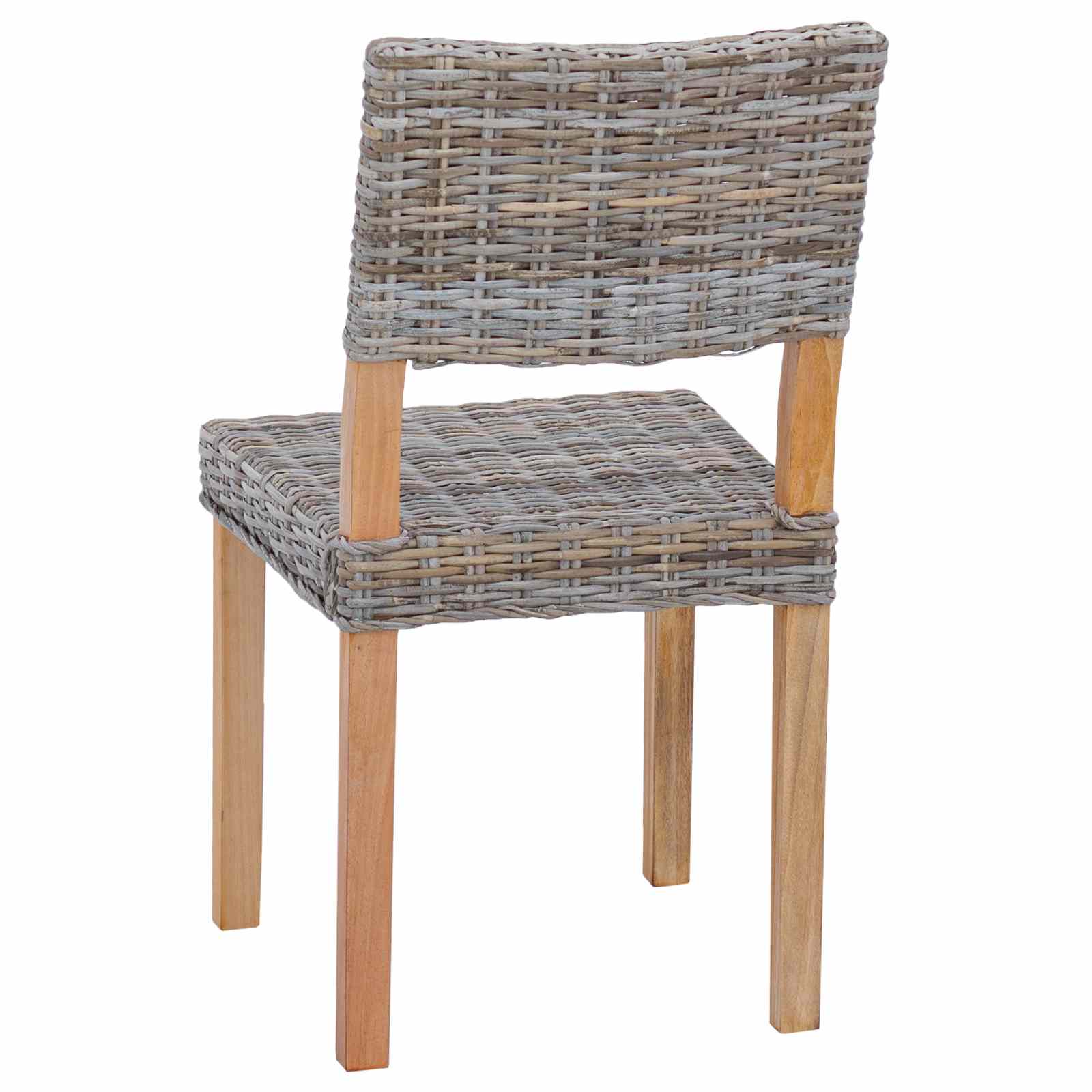 Esszimmerstuhl 2 pcs Kubu Rattan Kubu Grau 46 x 55 x 84 cm