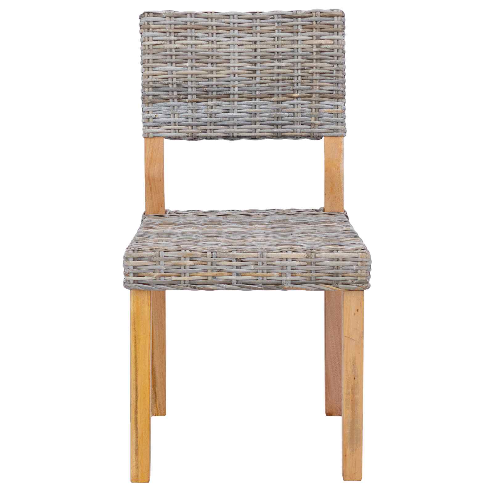 Esszimmerstuhl 2 pcs Kubu Rattan Kubu Grau 46 x 55 x 84 cm