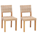 Esszimmerstuhl 2 pcs Kubu Rattan Natur 46 x 55 x 84 cm
