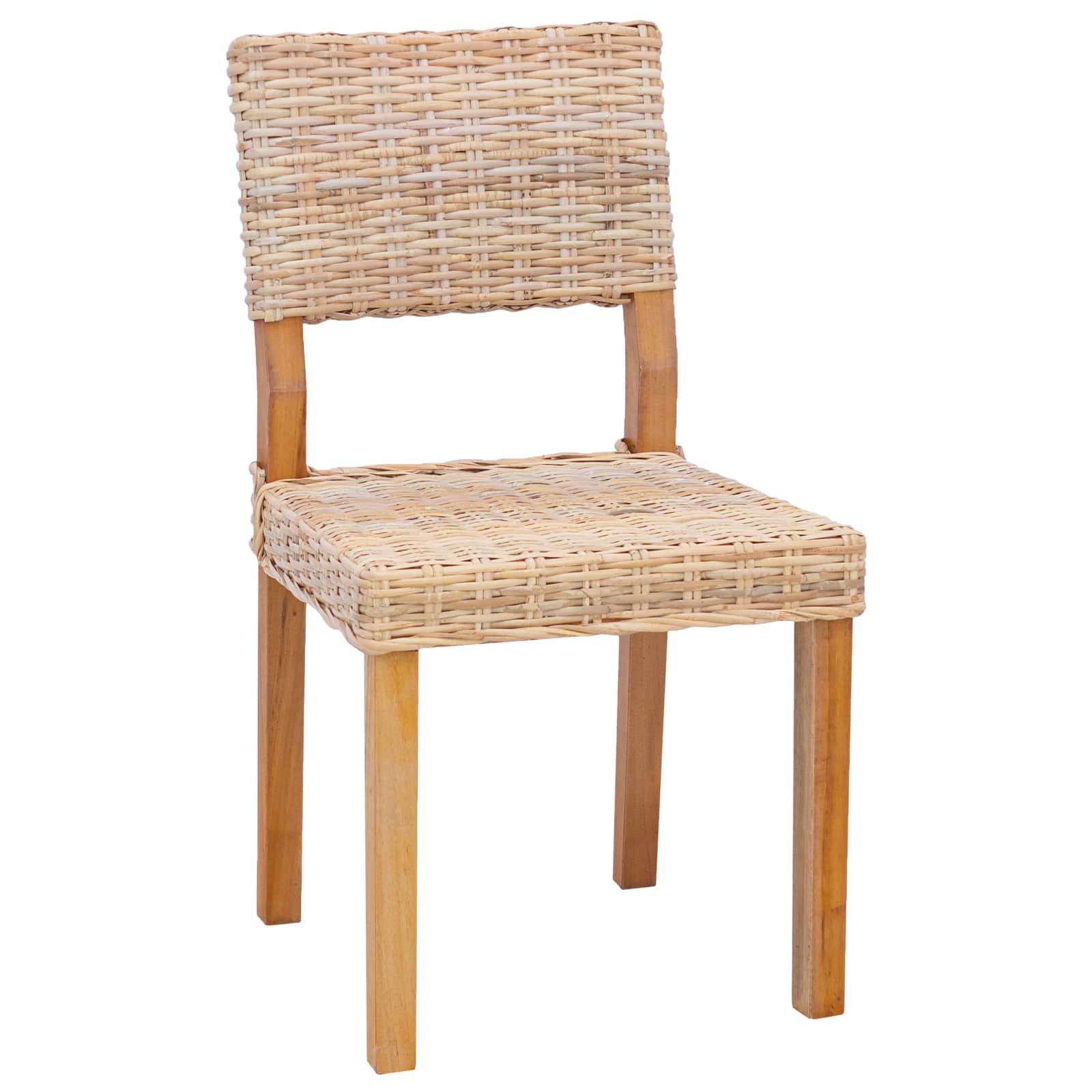 Esszimmerstuhl 2 pcs Kubu Rattan Natur 46 x 55 x 84 cm