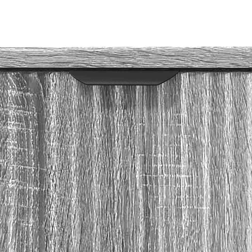 Badezimmermöbel-Set 2 pcs Graues Sonoma Sperrholz und Metall