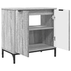 Badezimmermöbel-Set 2 pcs Graues Sonoma Sperrholz und Metall