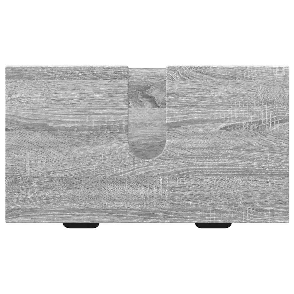 Badezimmermöbel-Set 2 pcs Graues Sonoma Sperrholz und Metall