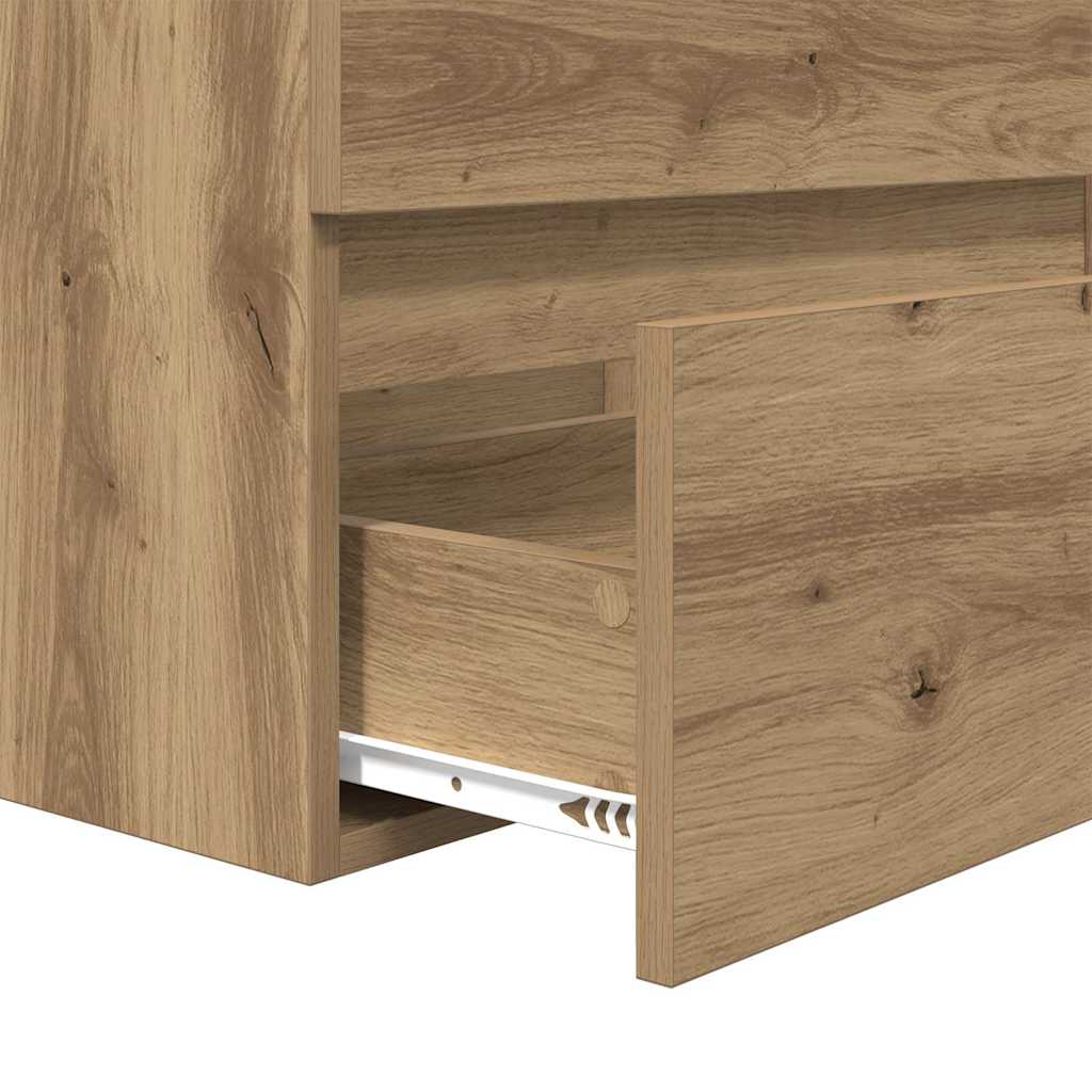 Badezimmermöbel-Set 3 pcs Artisan-Eiche Holzwerkstoff
