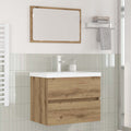 Badezimmermöbel-Set 3 pcs Artisan-Eiche Holzwerkstoff