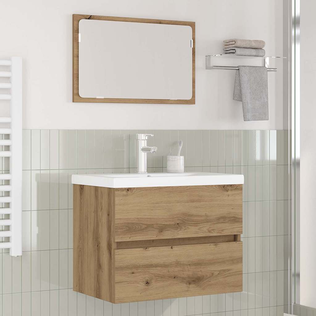 Badezimmermöbel-Set 3 pcs Artisan-Eiche Holzwerkstoff