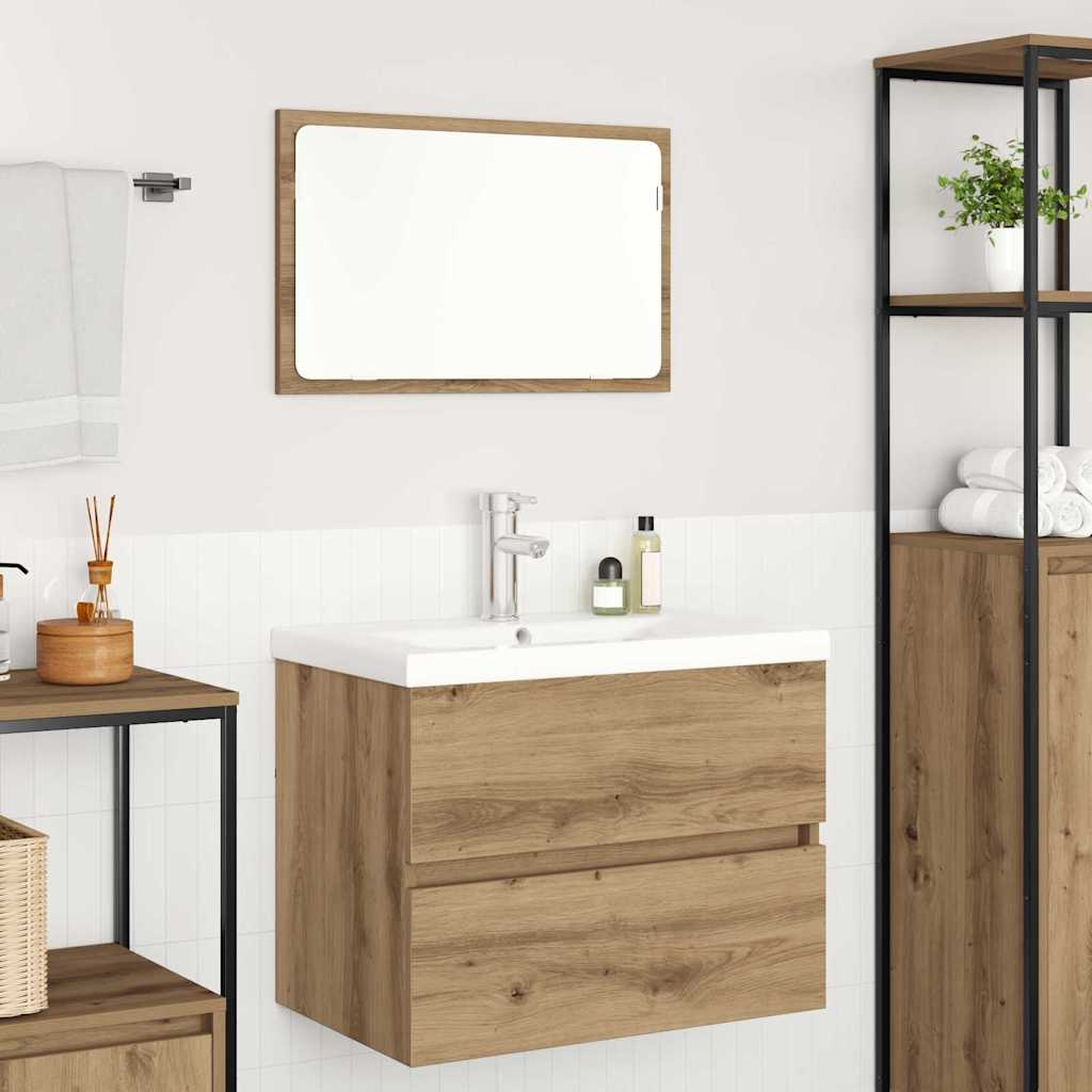 Badezimmermöbel-Set 3 pcs Artisan-Eiche Holzwerkstoff