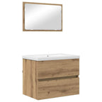 Badezimmermöbel-Set 3 pcs Artisan-Eiche Holzwerkstoff