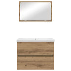 Badezimmermöbel-Set 3 pcs Artisan-Eiche Holzwerkstoff
